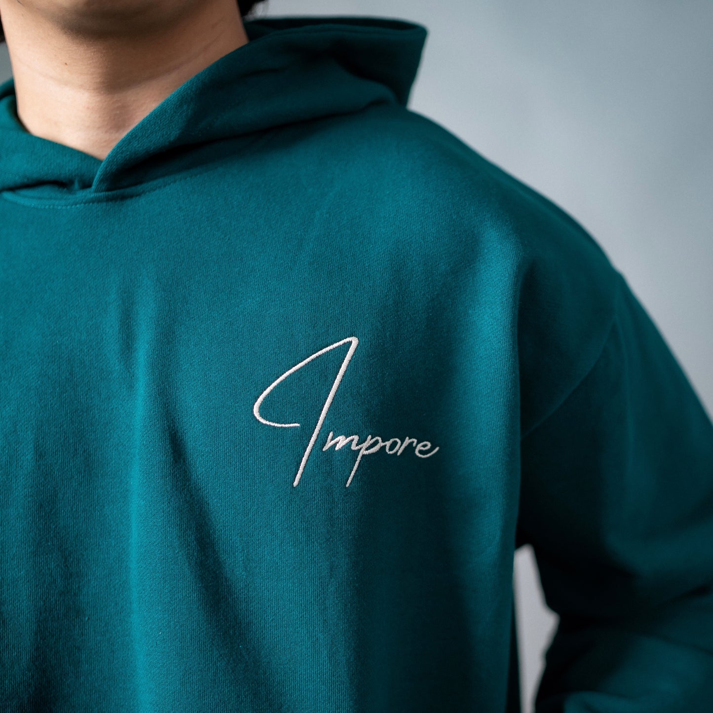 GREEN EMBROIDERY HOODIE