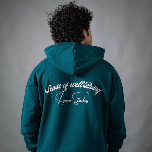 GREEN EMBROIDERY HOODIE